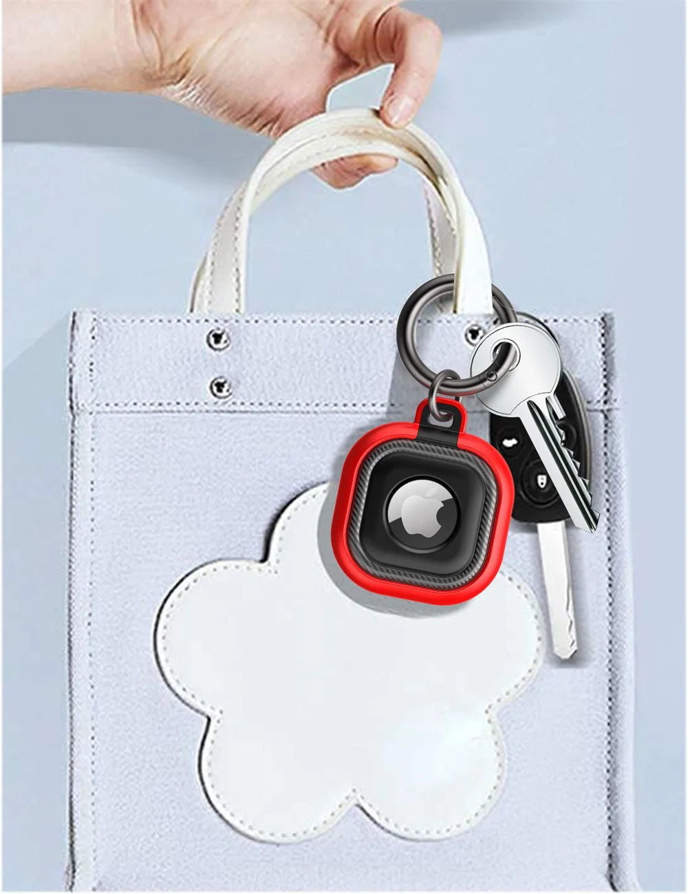 Soft Compatible For Apple AirTag Case Protective Keychain Protector Cover for Accessories Key-Ring Dog or Cat Collar Finder GPS