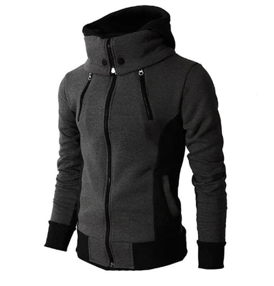 Double Zipper Hoodie Jacket for Men - Steffashion