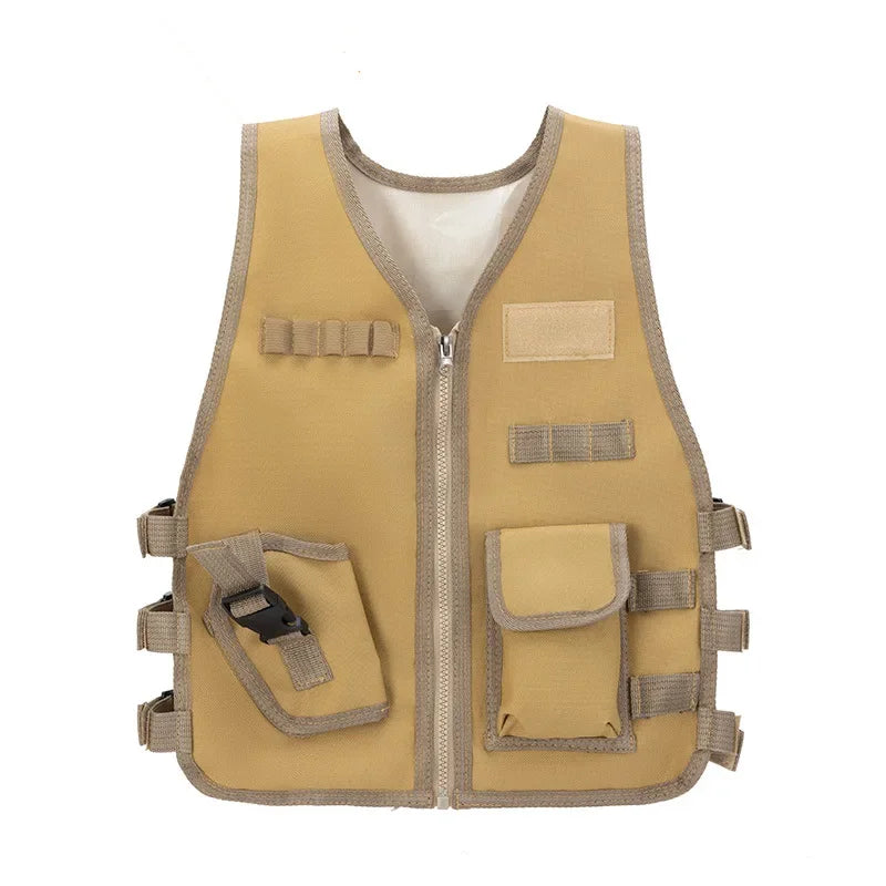 Durable Nylon Camouflage Tactical Vest for Boys | All-Season Wear - Steffashion