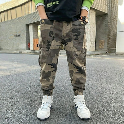 Stylish Camouflage Harem Pants for Boys - Steffashion