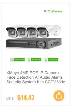 XMeye Y 4MP POE CCTV Camera with Audio