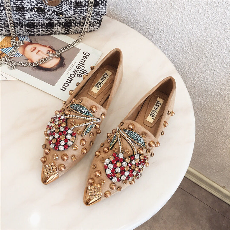 Deep rivet cherry single shoe