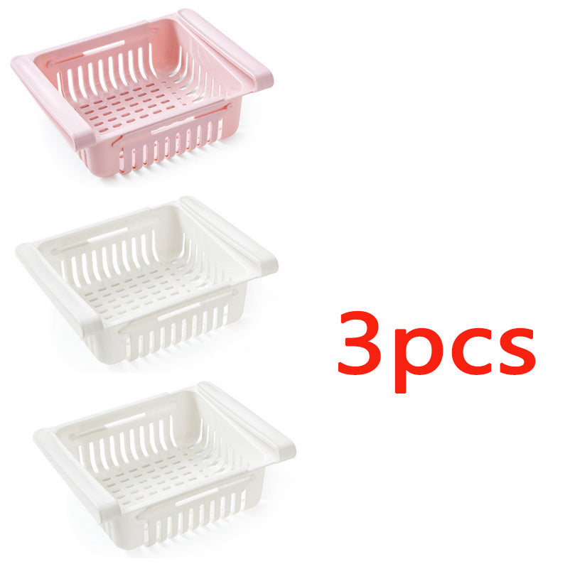 Refrigerator Storage Basket Stretchable Multifunction Kitchen Refrigerator Storage Box