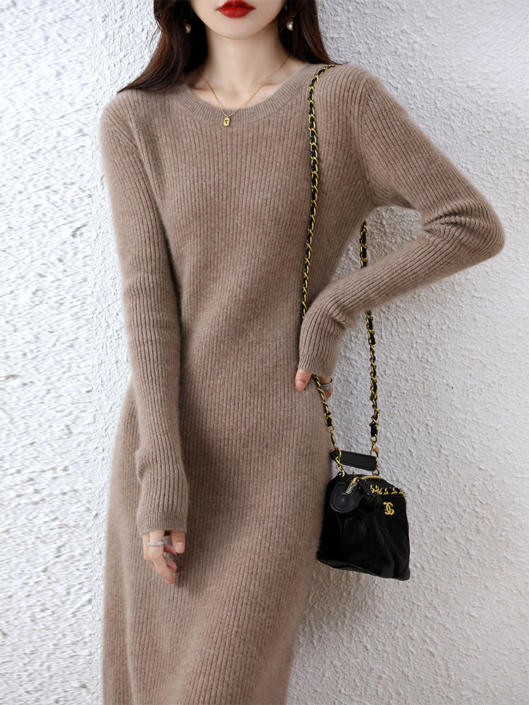 Fashion Solid Color Woolen Sweater For Women