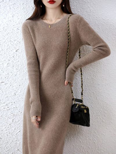 Fashion Solid Color Woolen Sweater For Women