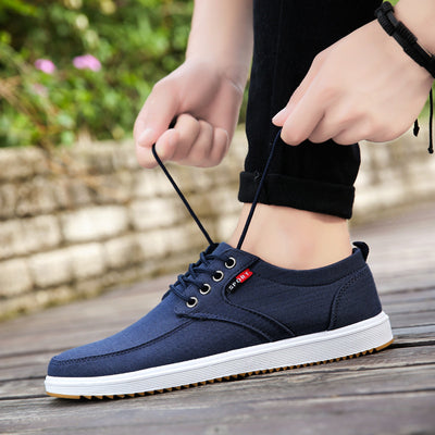 Canvas shoe lace up low