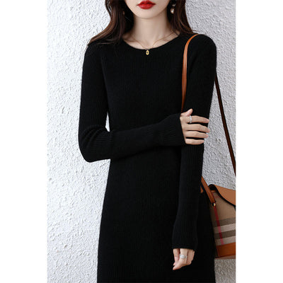 Fashion Solid Color Woolen Sweater For Women