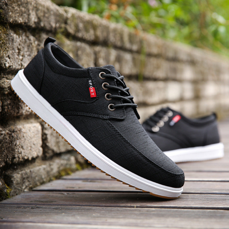 Canvas shoe lace up low