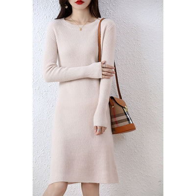 Fashion Solid Color Woolen Sweater For Women