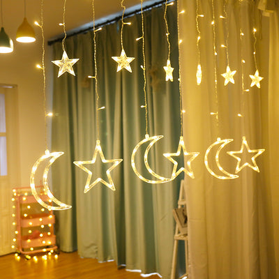 Christmas Curtain Shop Window Lights