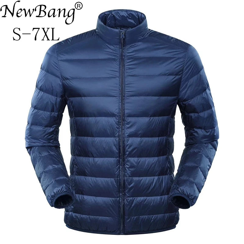 NewBang Plus 6XL 7XL Down Jacket Men's Large Size Ultra Light Down Jacket Men Duck Down Windbreaker Lightweight Feather Coats - Steffashion