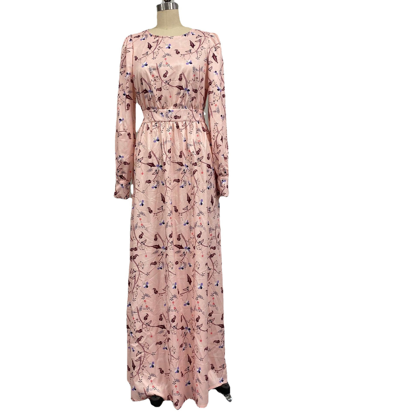 Printed Mid Waist Commuting Chest-wrapped Dress Women