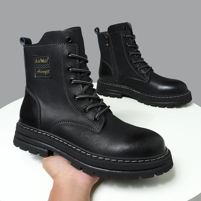 Ankel Boots Elevator Height Increase Shoes for Men Insole 7CM Adjustable Shoe Lifts Women Leather Plus Size 35-47 - Steffashion