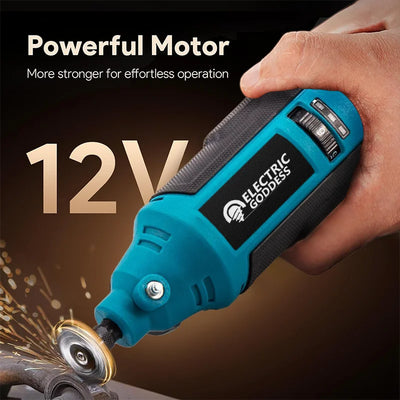 Electric Goddess 18000RPM 12V lithium electric vertical grinding small handheld electric grinding machine engraving tool. - Steffashion