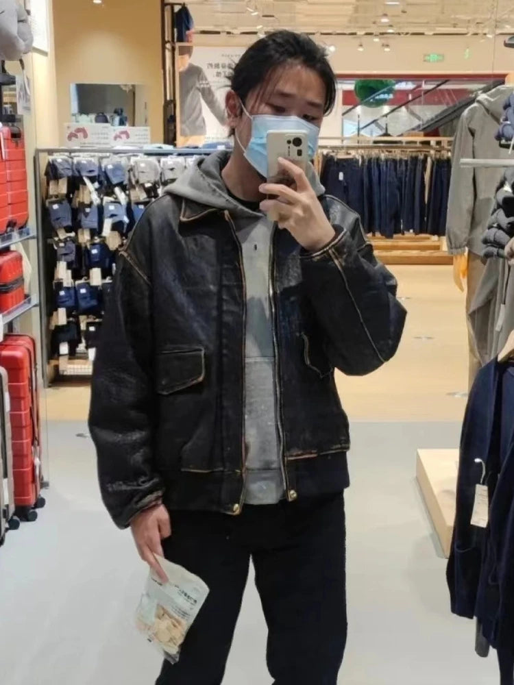 VISVIM FIL 22AW ELMENDORF Distressed Sheepskin Jacket