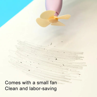 Electric Eraser For School Office for Sketch Writing Drawing Battery Powered Electric Eraser Students Stationery With mini Fan - Steffashion