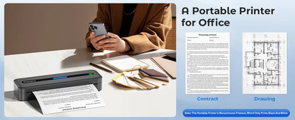 Mobile Printer for Business, Travel, Home, and Office UsePortable Bluetooth Printer