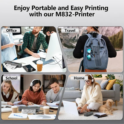 Mobile Printer for Business, Travel, Home, and Office UsePortable Bluetooth Printer