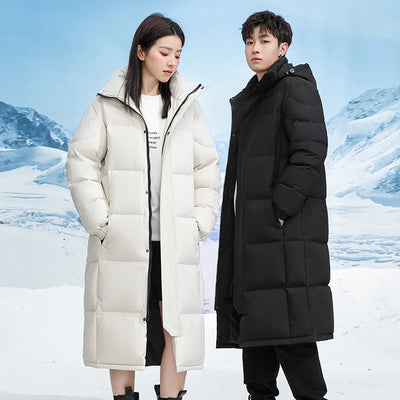 -30°C Down Jacket Men Long Jackets Winter Warm Lightweight White Duck Down Coats Men Streetwear Overcoats Women Clothing - Steffashion