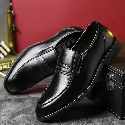 High Quality Leather Men Casual Shoes Light Formal Men Dress Shoes Comfortable Men Loafers Breathable Slip on Men Driving Shoes - Steffashion