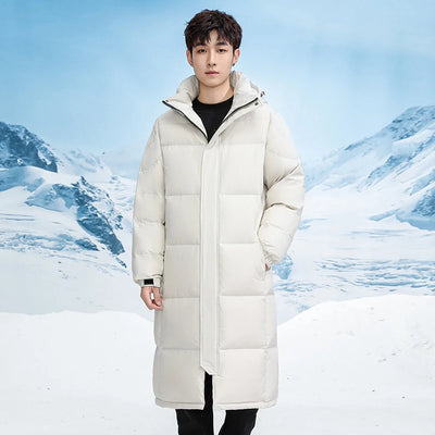 -30°C Down Jacket Men Long Jackets Winter Warm Lightweight White Duck Down Coats Men Streetwear Overcoats Women Clothing - Steffashion