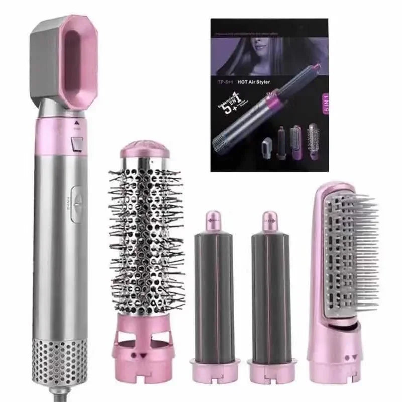 5 in 1 Hair Dryer Hot Comb Set Professional Curling Iron Hair Straightener Styling Tool For Dyson Airwrap Hair Dryer Household