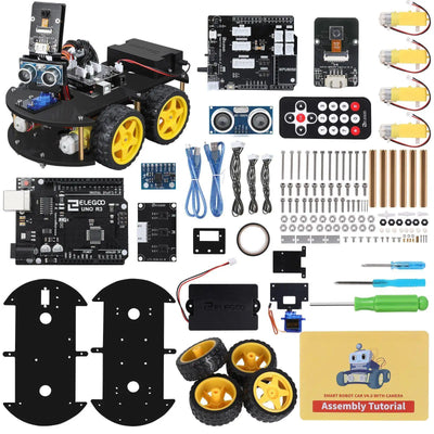 ELEGOO UNO R3 Project Smart Robot Car Kit V4, Intelligent and Educational Toy Car Robotic Kit for Arduino Learner DIY Kit - Steffashion