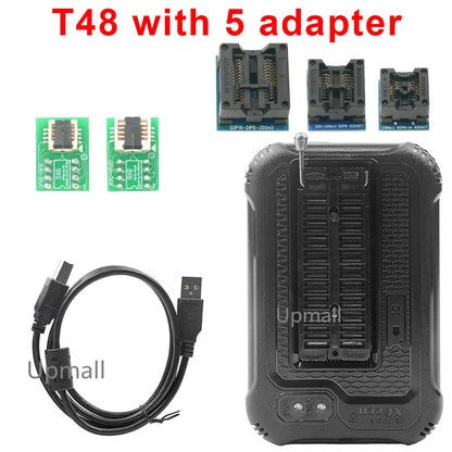 XGECU T48 Programmer Minipro V12.67  with 17 Adapter Nand Flash Bios USB Programming Calculator Better Than Than TL866A