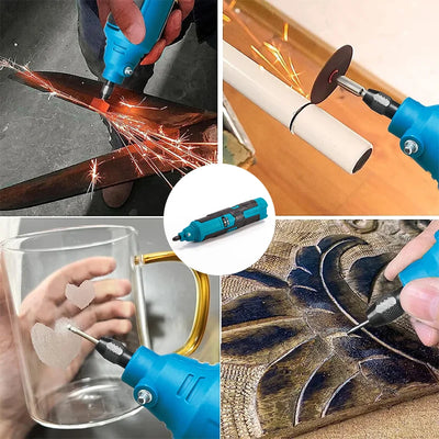 Electric Goddess 18000RPM 12V lithium electric vertical grinding small handheld electric grinding machine engraving tool. - Steffashion