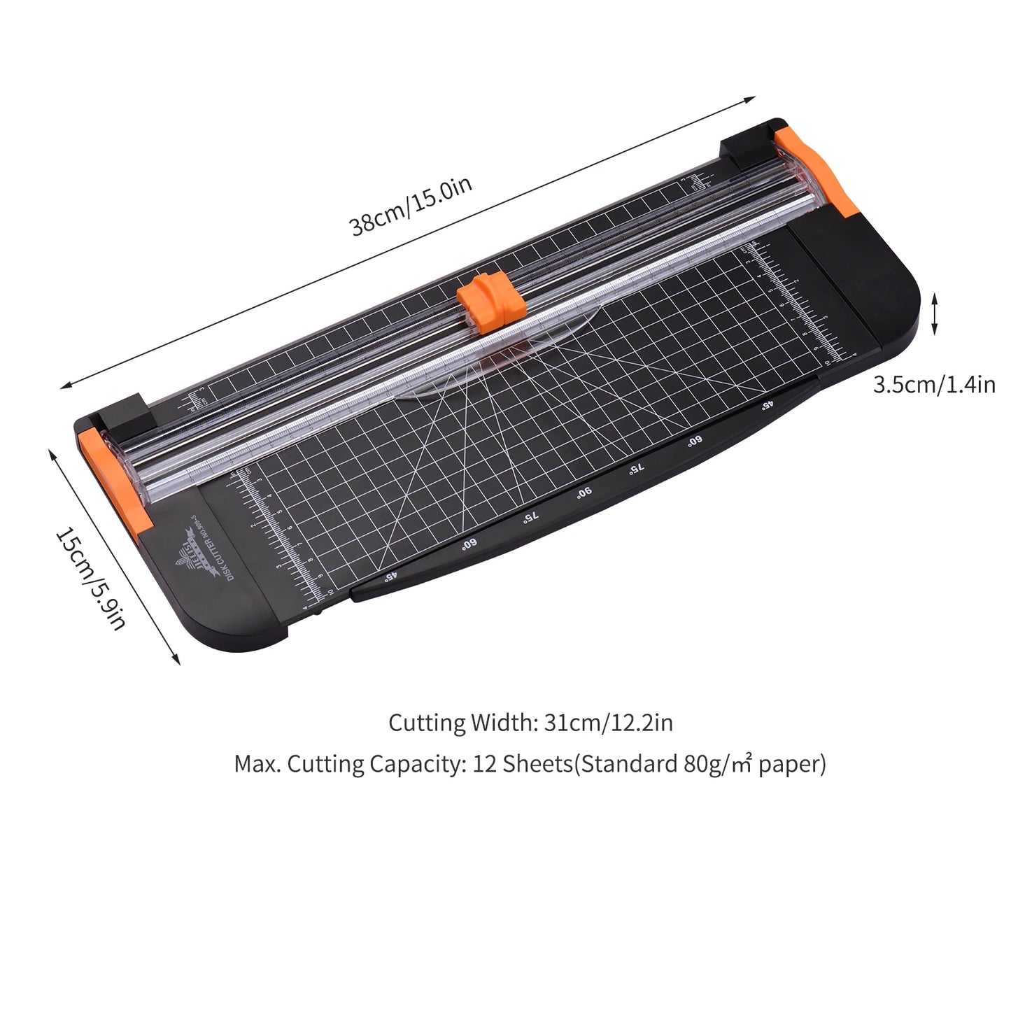 A4 Portable Paper Trimmer with 12.2-Inch Cutting Length