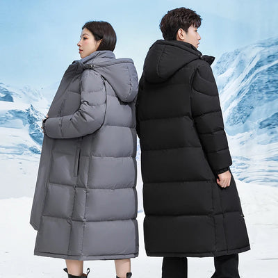 -30°C Down Jacket Men Long Jackets Winter Warm Lightweight White Duck Down Coats Men Streetwear Overcoats Women Clothing - Steffashion