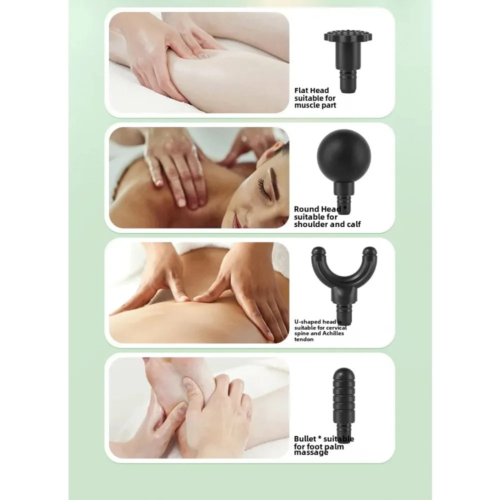 Portable Mini Electric Fascia Gun Muscle Massager Vibration Shockwave Theragun Deep Tissue Percussion Massager Health Care