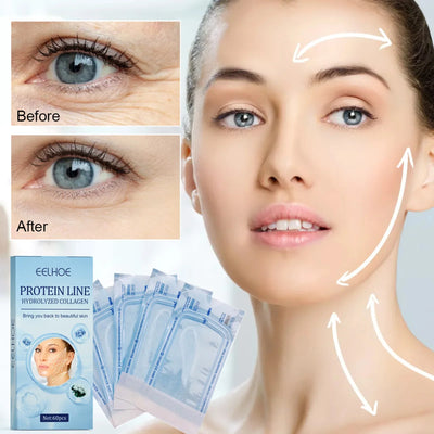 60 Packs Of Gold Protein Threads Anti-wrinkle Firming Facial Collagen Supplement Lighten Fine Lines Antiageing Whitening Essence - Steffashion