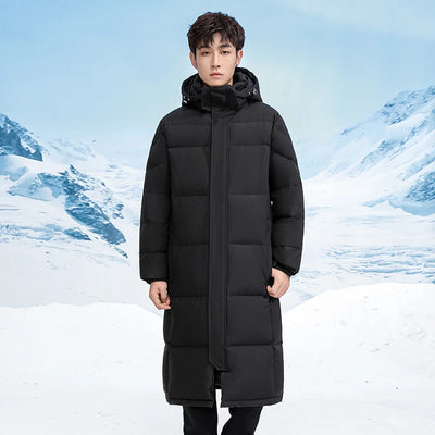 -30°C Down Jacket Men Long Jackets Winter Warm Lightweight White Duck Down Coats Men Streetwear Overcoats Women Clothing - Steffashion