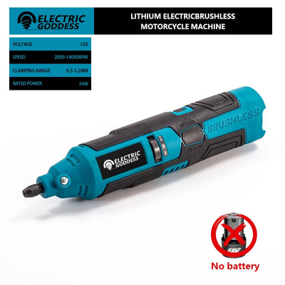 Electric Goddess 18000RPM 12V lithium electric vertical grinding small handheld electric grinding machine engraving tool. - Steffashion