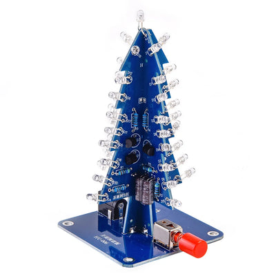 LED Colorful Christmas Tree DIY Kit Flashing Light Circuit Kit Electronic Fun Gifts Soldering Practice Kit With USB Power Cable - Steffashion