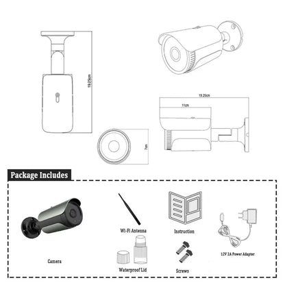 HJT 4K WiFi Outdoor Bullet CCTV Camera