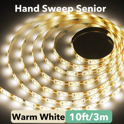 5V 2835 LED Strip Light Touch Sensor Switch Dimmable USB Flexible LED Tape Ribbon Light For Mirror Cabinet Stair Decor Lighting - Steffashion