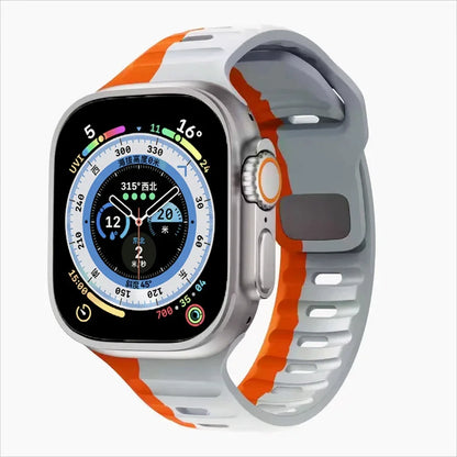 Sport Band For Apple Watch Ultra 2 Strap 49mm 45mm 40mm 44mm 42mm 41mm 44 40 mm Silicone Bracelet iWatch Series 9 8 7 6 SE 5 4 3