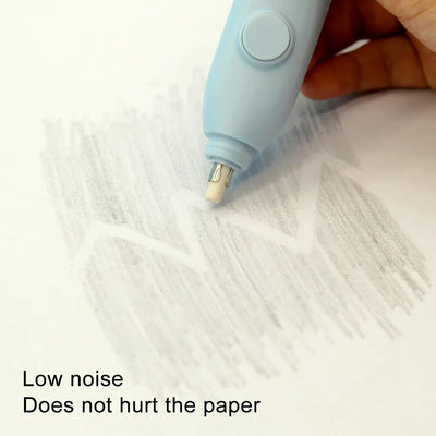 Electric Eraser For School Office for Sketch Writing Drawing Battery Powered Electric Eraser Students Stationery With mini Fan - Steffashion