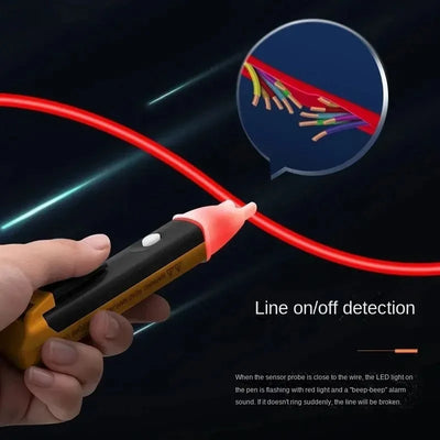 Electric indicator Non-Contact Socket Wall AC Power Outlet Voltage Detector Sensor Tester Pen LED light AC - Steffashion