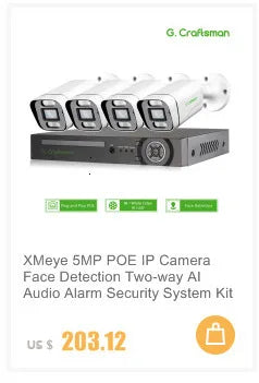 XMeye Y 4MP POE CCTV Camera with Audio