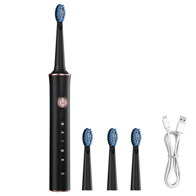 Electric Toothbrush for Adults USB Fast Charging IPX7 Waterproof 5 Speed Mode Intelligent Timing Reminder Smart - Steffashion