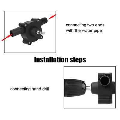 Electric Drill Pump Diesel Oil Fluid Water Pump Home Garden Outdoor Tool Portable Mini Hand Self-priming Liquid Transfer Pumps - Steffashion