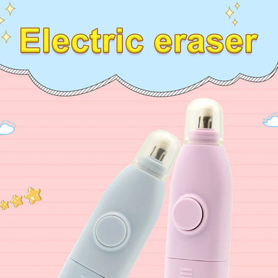 Electric Eraser For School Office for Sketch Writing Drawing Battery Powered Electric Eraser Students Stationery With mini Fan - Steffashion