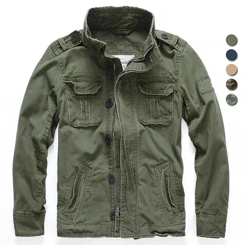 Men’s M65 Denim Retro Cargo Jacket