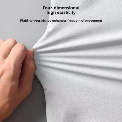New Summer Running Suit Men's Quick Dry Jacket Suit Fitness Long Sleeve T-shirt Sweatshirt Half Zipper Sports Training - Steffashion