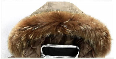 New Winter Men Hooded Fur Collar Winter Coats Casual Duck Down Coats Quality Male Windproof Waterproof Warm Down Jackets Size 3X - Steffashion
