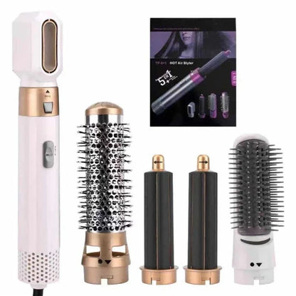 5 in 1 Hair Dryer Hot Comb Set Professional Curling Iron Hair Straightener Styling Tool For Dyson Airwrap Hair Dryer Household