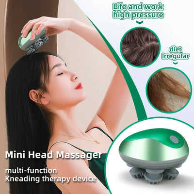 Electric Head Massage Scalp Treatment Head Massage Pressure Release Multi-function Kneading and Vibrating Physiotherapy Device - Steffashion